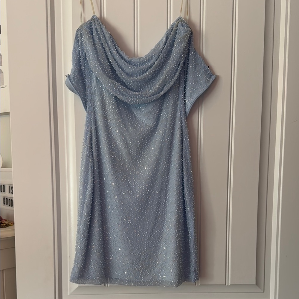 Windsor Light Blue Sequin Mini Dress